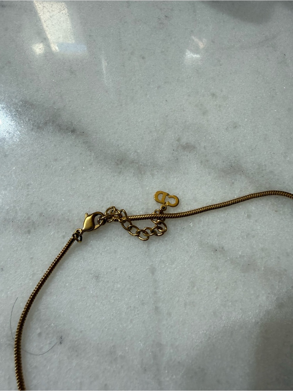 Dior Gold-tone Logo Necklace and Bracelet Set - Picture 3 of 15